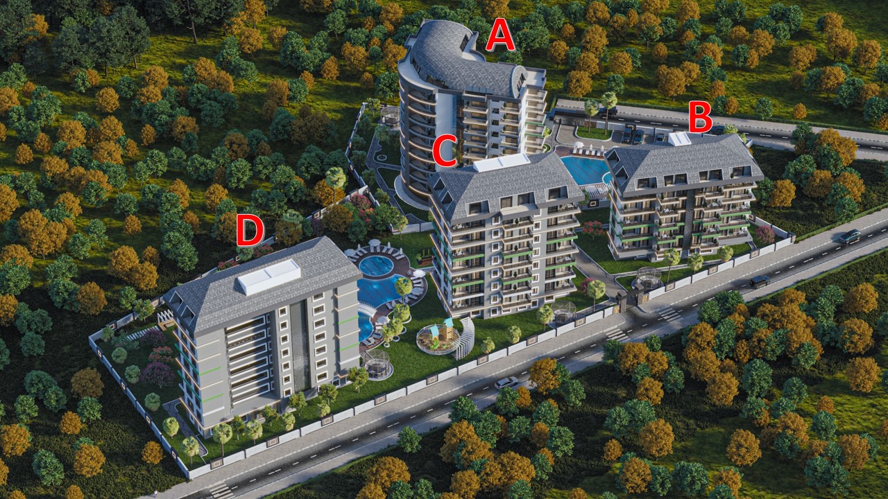 Новая квартира 1+1 в жилом комплексе Panorama Suit, Авсаллар (Алания)